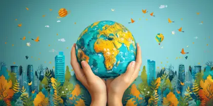 Hands Holding Earth — 100-piece jigsaw puzzle