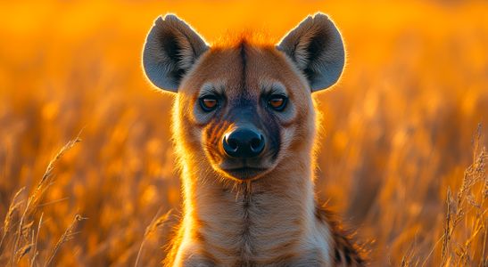 Hyena in Golden Grasslands — 150-piece jigsaw puzzle