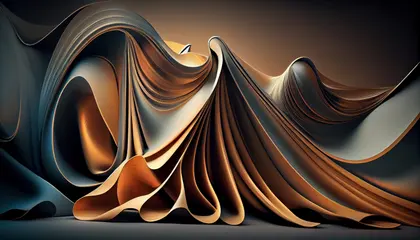 Vloeiende abstracte golven — 300-stukjes legpuzzel
