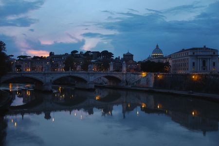 Twilight Over Roman Bridge — 150-piece jigsaw puzzle