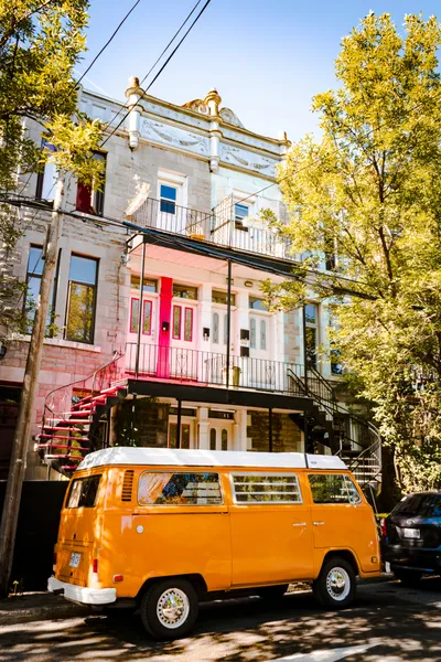 Retro Van in Sunlit Street — 300-piece jigsaw puzzle