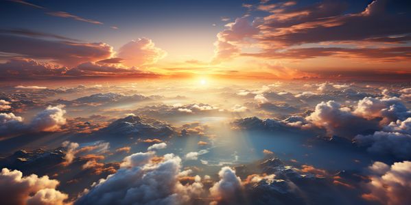 Radiant Sky Over Mountains — 150-piece jigsaw puzzle