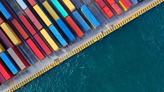 Colorful Dockside Containers — 150-piece jigsaw puzzle