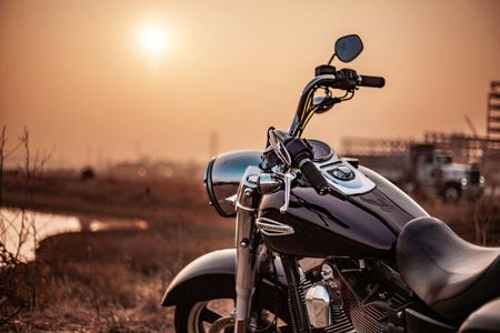 Motorcycle at Sunset — 150-piece jigsaw puzzle