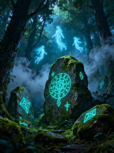 Ritueel in het betoverde bos — 400-stukjes legpuzzel