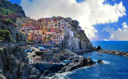 Colorful Coastal Village — 500-piece jigsaw puzzle
