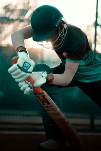 Focused Cricket Player — 150-piece jigsaw puzzle