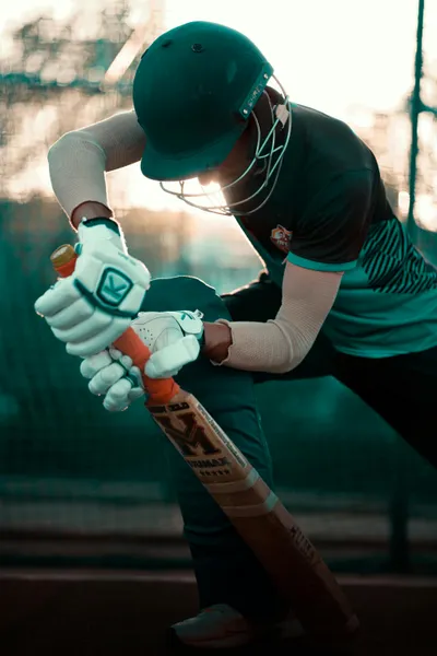 Jucător de cricket concentrat — puzzle cu 150 piese