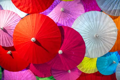 Vibrant Paper Umbrellas — 300-piece jigsaw puzzle