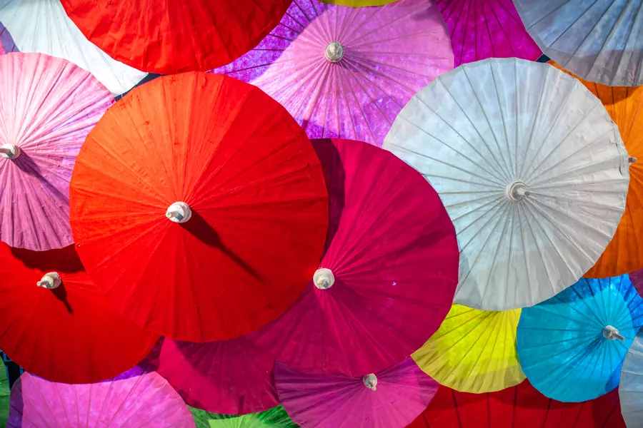 Vibrant Paper Umbrellas — 300-piece jigsaw puzzle