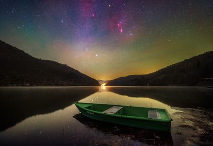 Riflessione notturna stellata — puzzle da 100 pezzi