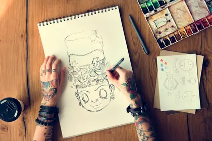 Creative Tattooed Sketch — 150-piece jigsaw puzzle