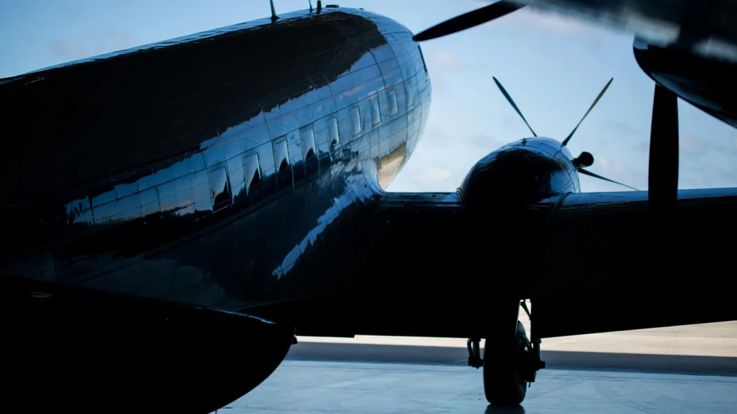 Silhouette di aereo vintage — puzzle da 300 pezzi