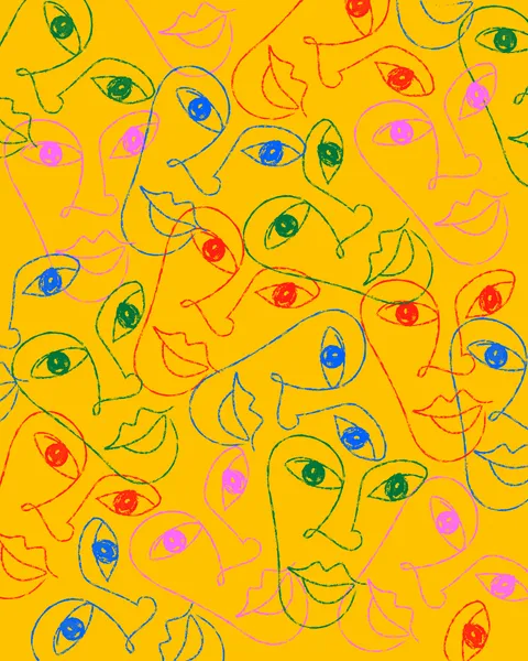 Colorful Abstract Faces — 100-piece jigsaw puzzle