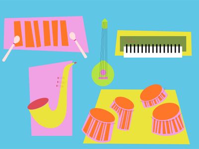 Colorful Instrument Collage — 300-piece jigsaw puzzle