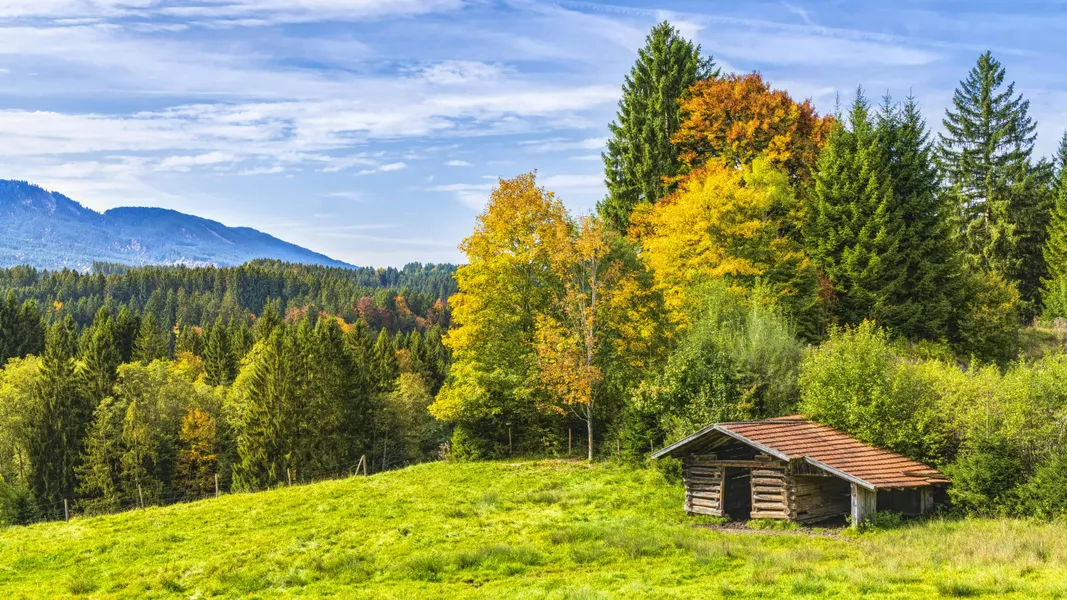 Autumn Cabin Retreat — 100-piece jigsaw puzzle