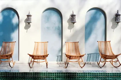 Serene Poolside Chairs — 400-piece jigsaw puzzle
