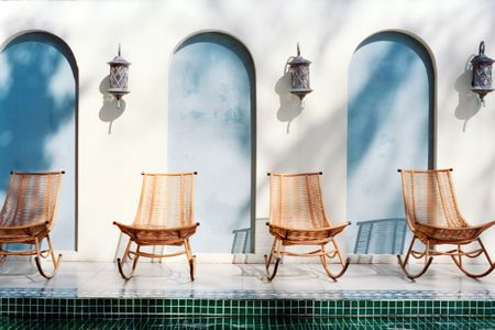 Serene Poolside Chairs — 400-piece jigsaw puzzle