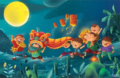 Joyful Lantern Parade — 150-piece jigsaw puzzle