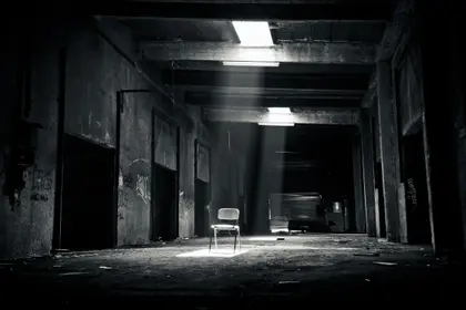 Lonely Chair in Warehouse — 150-piece jigsaw puzzle