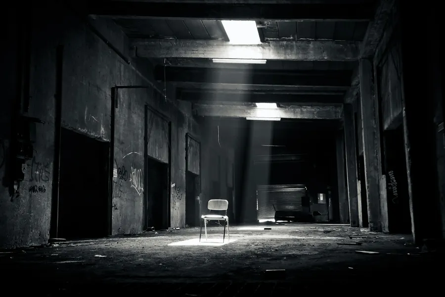 Lonely Chair in Warehouse — 150-piece jigsaw puzzle