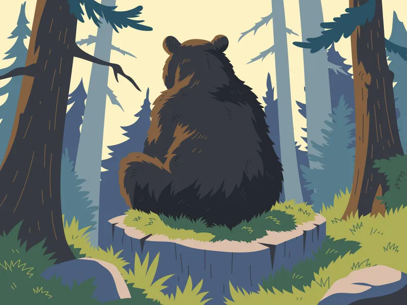 Orso nella foresta — puzzle da 100 pezzi