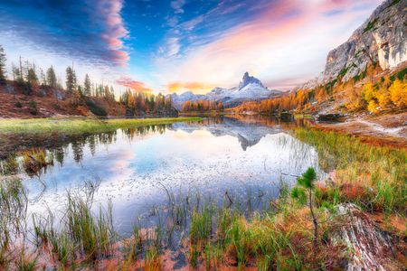 Alpine Autumn Reflection — 150-piece jigsaw puzzle