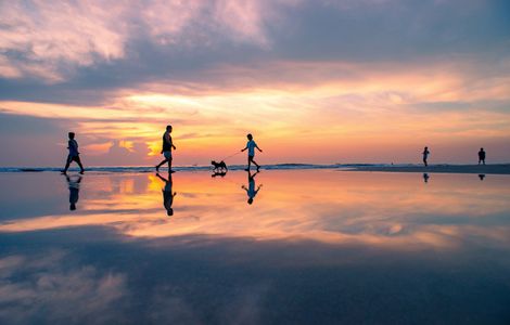 Beach Sunset Reflections — 100-piece jigsaw puzzle
