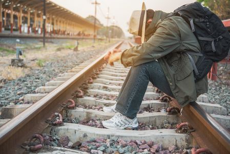 Traveler on Rails — 300-piece jigsaw puzzle