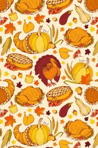 Thanksgiving Feast Pattern — 150-piece jigsaw puzzle