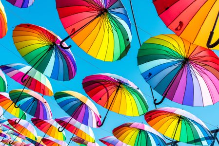 Colorful Umbrella Sky — 150-piece jigsaw puzzle