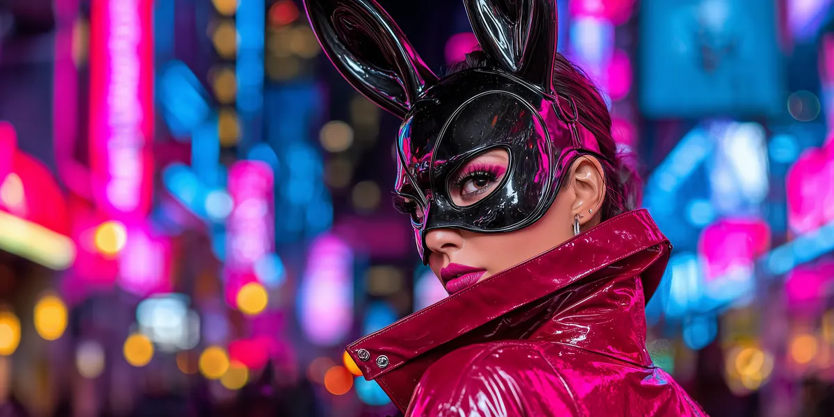 Glamour noturno neon — quebra-cabeça de 200 peças