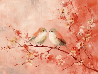 Springtime Lovebirds — 500-piece jigsaw puzzle