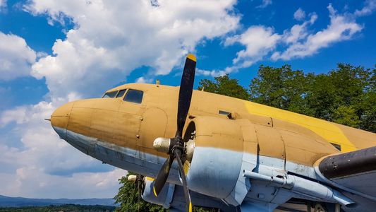 Vintage Aircraft Under Blue Skies — 300-piece jigsaw puzzle