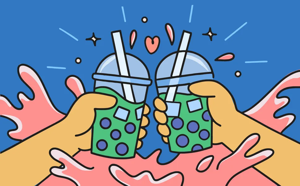 Bubble Tea Cheers — 64-piece jigsaw puzzle