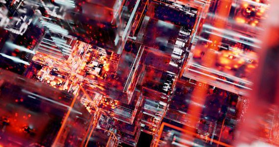Futuristic Digital Maze — 300-piece jigsaw puzzle
