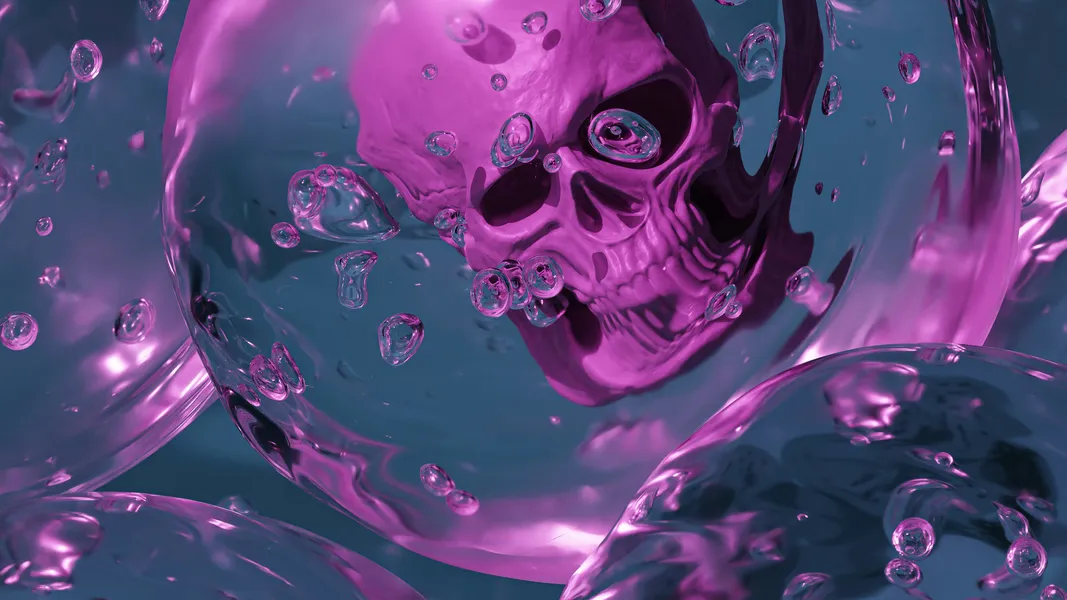Skull in Bubbles — 100-piece jigsaw puzzle