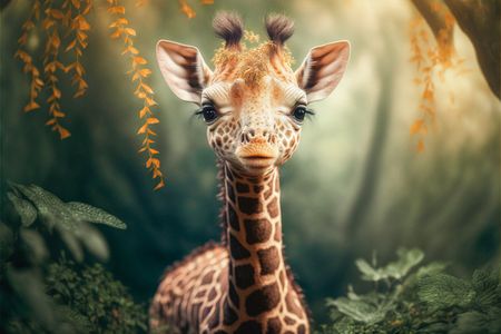 Whimsical Giraffe Portrait — 150-piece jigsaw puzzle