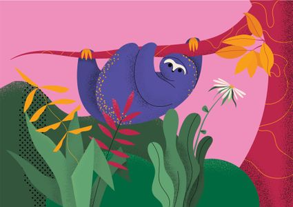 Playful Jungle Sloth — 150-piece jigsaw puzzle