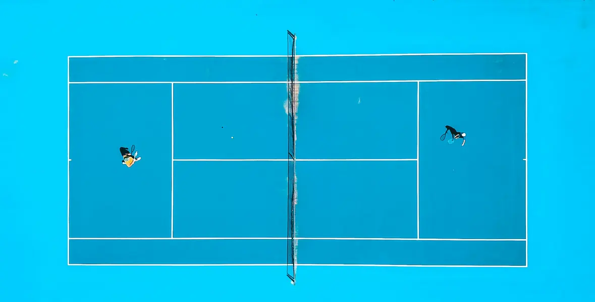Aerial Tennis Match — 300-piece jigsaw puzzle
