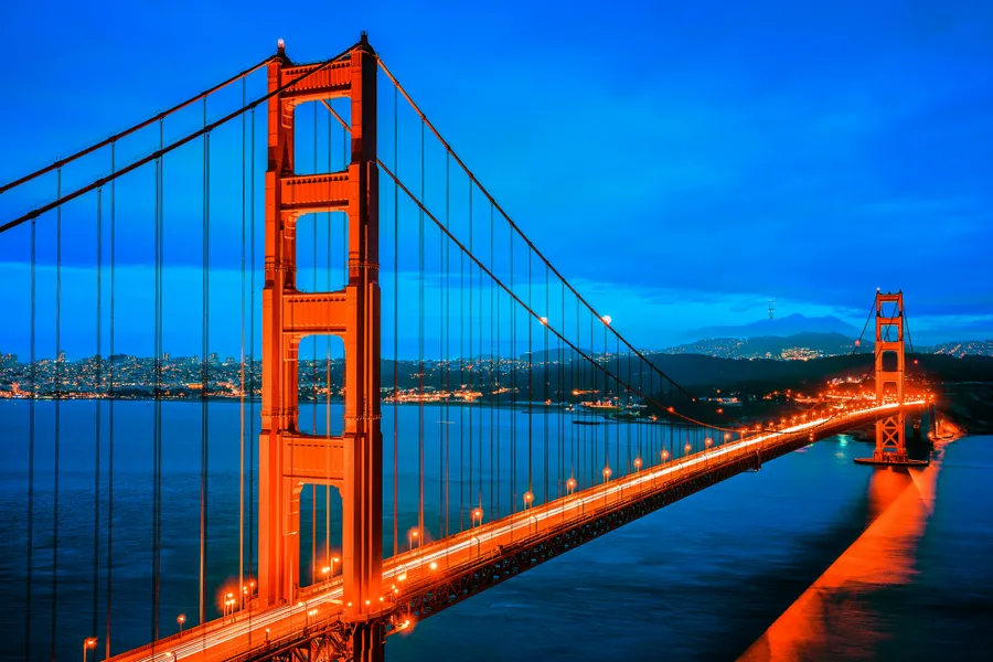 Golden Gate la crepuscul — puzzle cu 100 piese