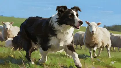 Sheepdog in Action — 299-piece jigsaw puzzle