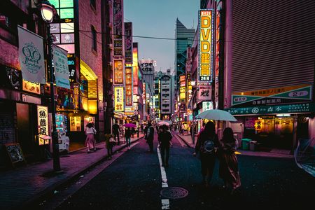 Neon City Stroll — 100-piece jigsaw puzzle