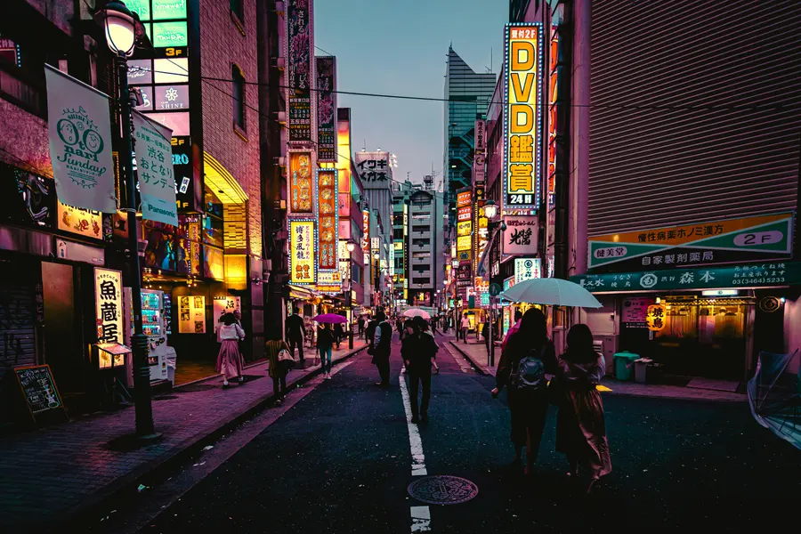 Neon City Stroll — 100-piece jigsaw puzzle