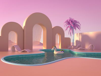 Pastel Dreamscape Oasis — 100-piece jigsaw puzzle