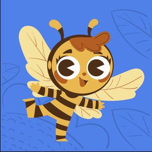 Cheerful Cartoon Bee — 100-piece jigsaw puzzle