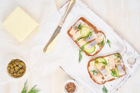 Gourmet Open Sandwich — 64-piece jigsaw puzzle