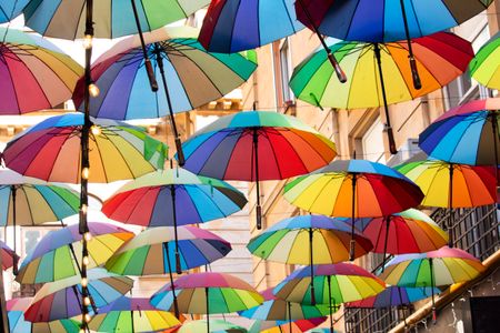 Colorful Umbrella Sky — 100-piece jigsaw puzzle