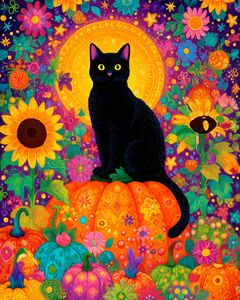 Enchanting Halloween Cat — 200-piece jigsaw puzzle