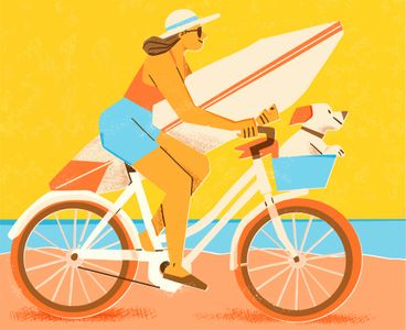 Beachside Bike Ride — 200-piece jigsaw puzzle